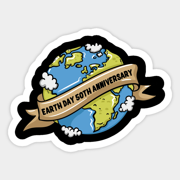 Earth Day 50th Anniversary Sticker by LetsBeginDesigns